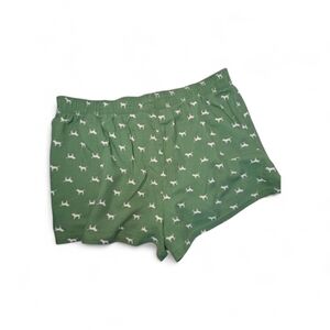 PINK Victoria's Secret Boxer Shorts with Dog Print Green Size M